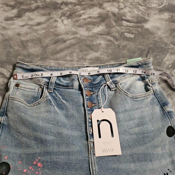 Kancan Womens Paint Splashed Jeans Sz 11 - Picture 5 of 15